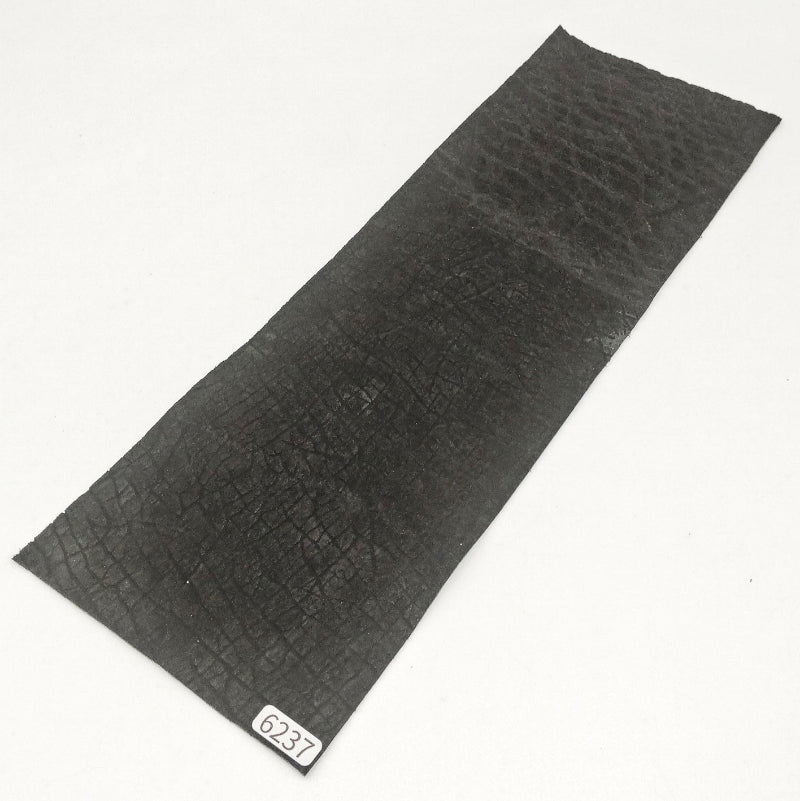 カバ革【33×11cm/1.2mm】ブラック/マット/Aランク/z6237