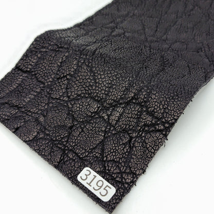 ゾウ革【11×21cm/2.3mm】ブラック/ツヤ弱/Sランク/z3195