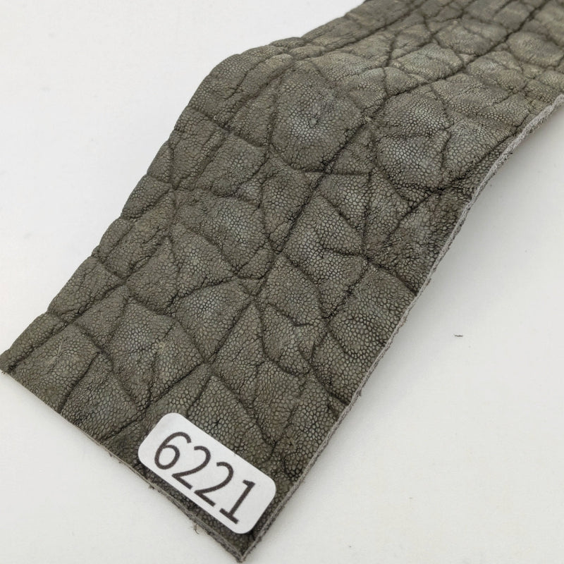 ゾウ革【5×21cm/2.3mm】モスグレー/マット/Aランク/z6221