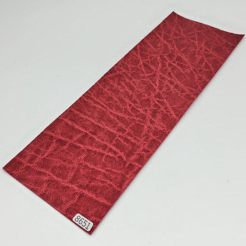 ゾウ革【33×11cm/0.7mm】レッド/マット/Sランク/z8651