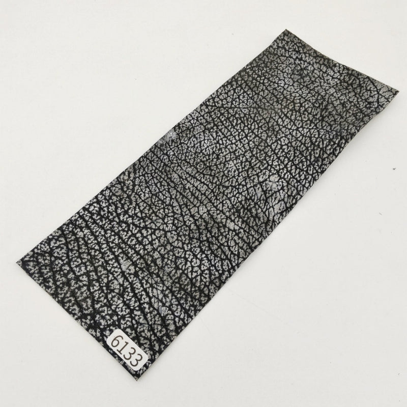 サメ革【8×21cm/1.0mm】白×黒グラデーション/Sランク/s6133