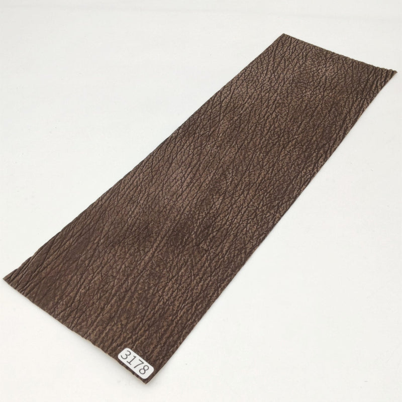 サメ革【33×11cm/0.7mm】濃茶/デニム調加工/Sランク/s3178