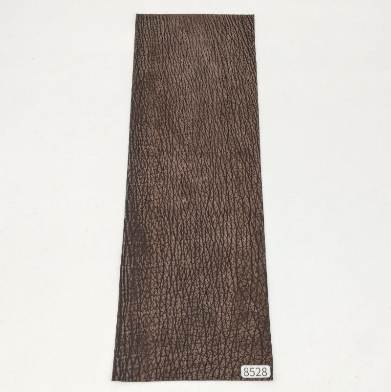 サメ革【33×11cm/0.7mm】濃茶/デニム調加工/Sランク/s8528