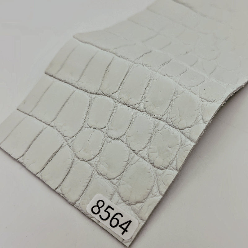 ワニ革/ナイルクロコ【8×21cm/1.5mm】染色用下地革/ハギレ付/Aランク/w8564