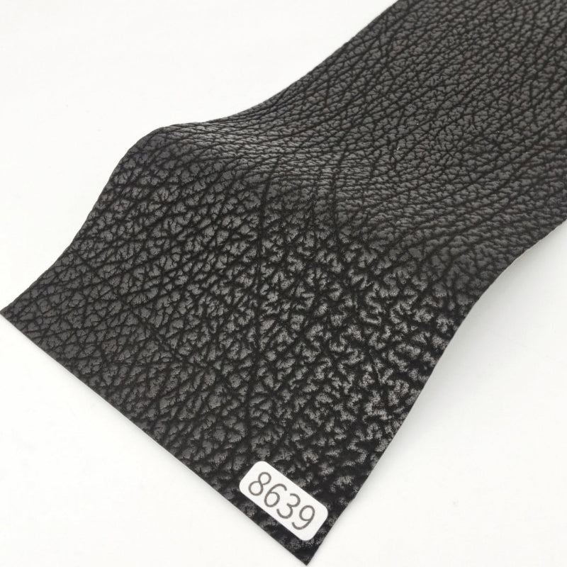 サメ革【33×11cm/0.8mm】ブラック/ツヤ弱/Sランク/s8639