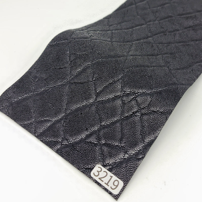 ゾウ革【33×11cm/0.8mm】ブラック/ツヤ有/Sランク/z3219