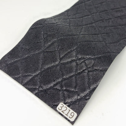 ゾウ革【33×11cm/0.8mm】ブラック/ツヤ有/Sランク/z3219