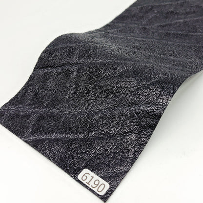 ゾウ革【33×11cm/0.7mm】ブラック/ツヤ有/Sランク/z6190