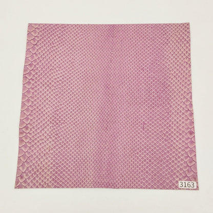 ヘビ革/ボア【21×21cm/0.7mm】デニム調ラベンダー/Aランク/h3163