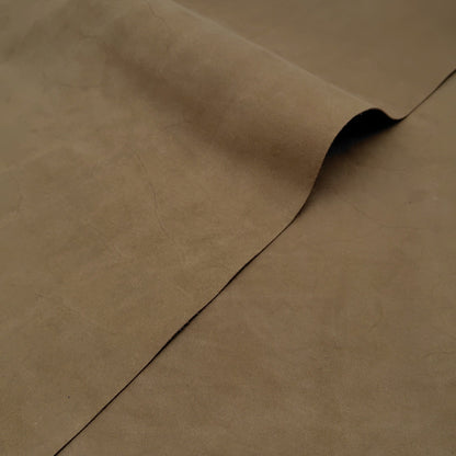 牛革【大ハギレ合計20デシ/0.6mm】カーキブラウン/ヌバック仕上/gt-241