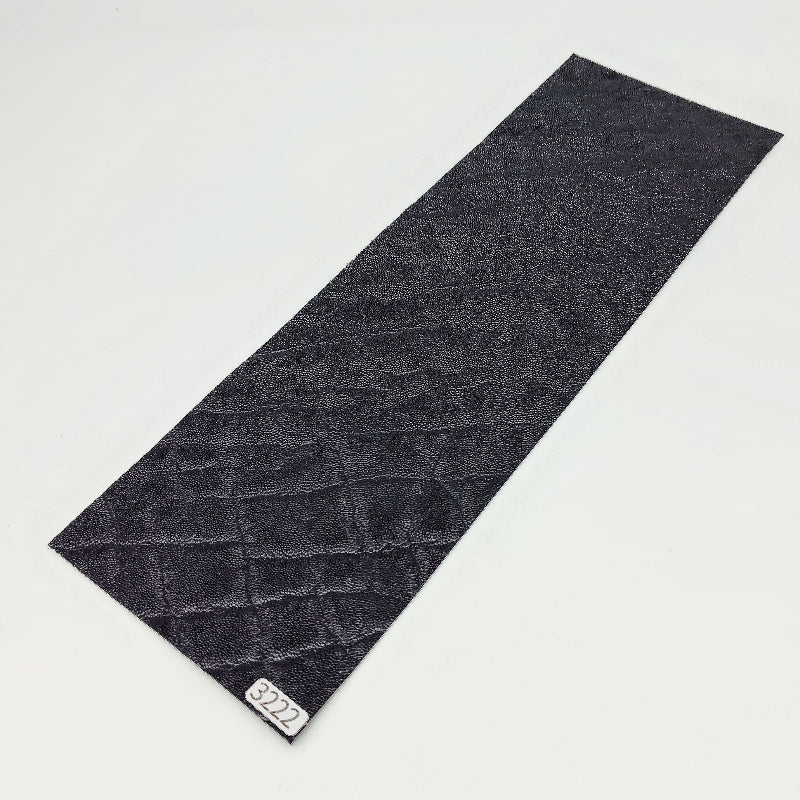 ゾウ革【33×11cm/0.7mm】ブラック/ツヤ有/Sランク/z3222