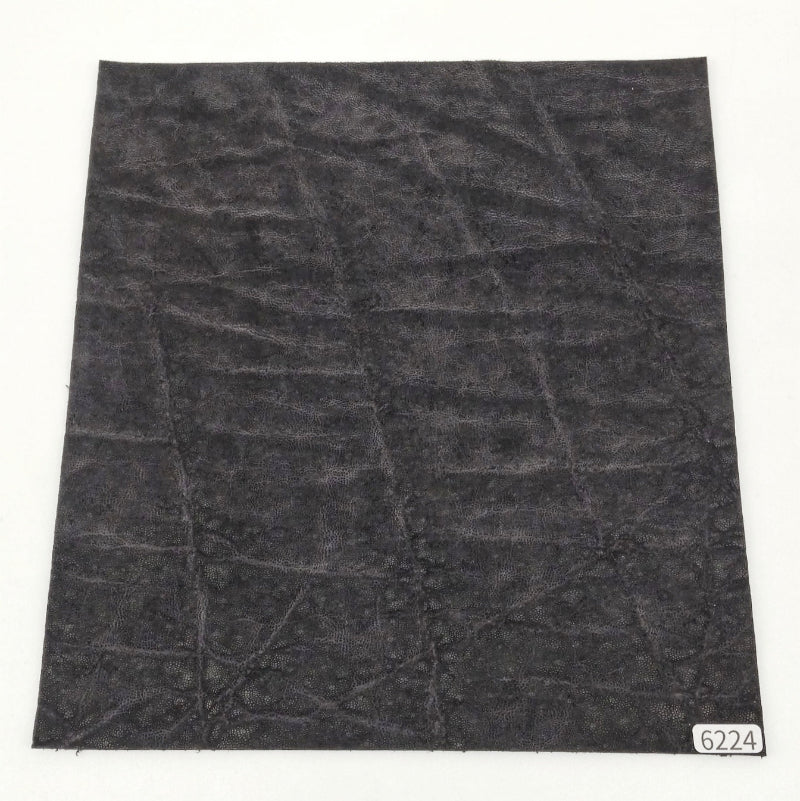 ゾウ革【24×22cm/1.9mm】ブラック/マット/Sランク/z6224