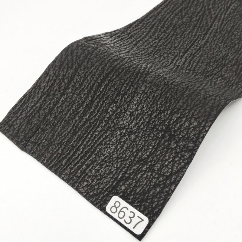サメ革【31×10.5cm/0.7mm】ブラック/ツヤ弱/Aランク/s8637