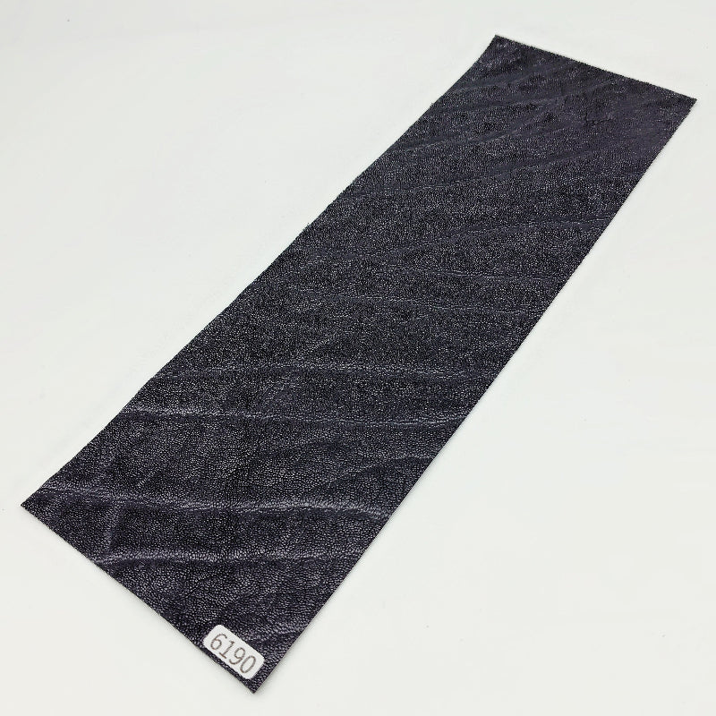 ゾウ革【33×11cm/0.7mm】ブラック/ツヤ有/Sランク/z6190