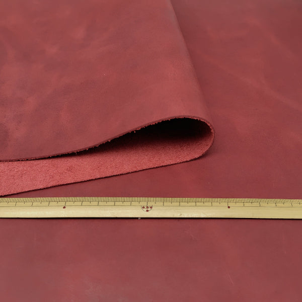 牛タンニン革【大ハギレ合計20デシ/1.6mm】インディアンレッド/gt-245