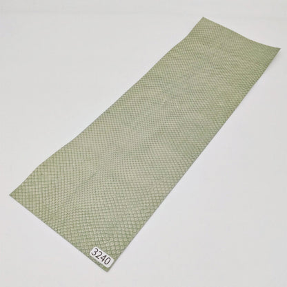 ヘビ革/ボア【33×11cm/0.5mm】デニム調ペールホワイト/Aランク/h3240