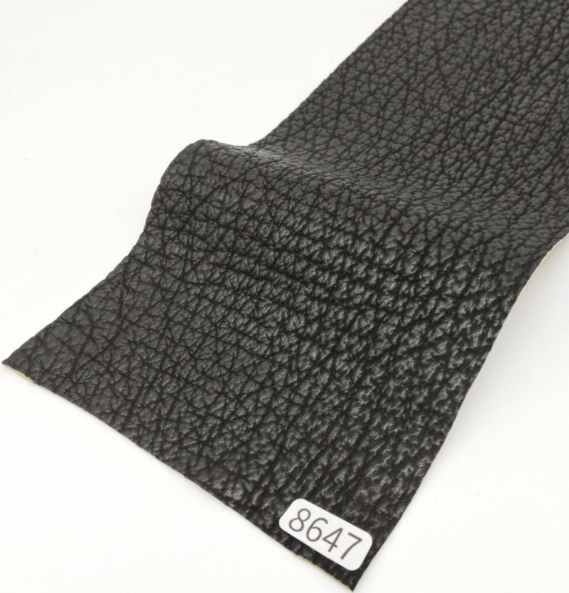 サメ革【33×11cm/0.7mm】ブラック/ツヤ弱/Sランク/s8647