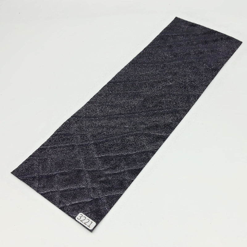 ゾウ革【33×11cm/0.7mm】ブラック/ツヤ有/Sランク/z3221