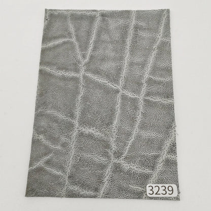 ゾウ革【ハガキ/2.0mm】グレー/マット/Sランク/z3239