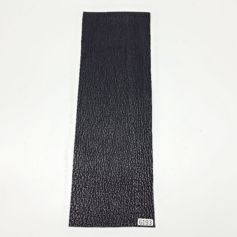 サメ革【33×11cm/0.7mm】ブラック/ツヤ弱/Sランク/s6193