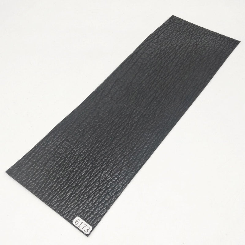 サメ革【33×11cm/0.6mm】ブラック/ツヤ弱/Sランク/s6173