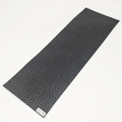 サメ革【33×11cm/0.6mm】ブラック/ツヤ弱/Sランク/s6173