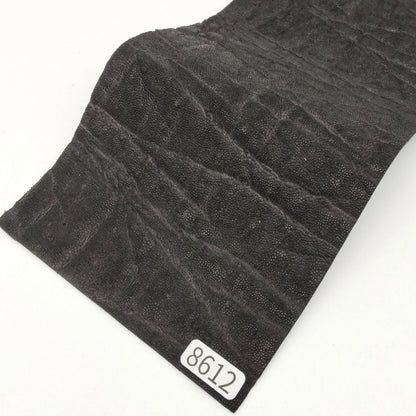 ゾウ革【31×10.5cm/0.7~0.8mm】ブラック/マット/Aランク/z8612