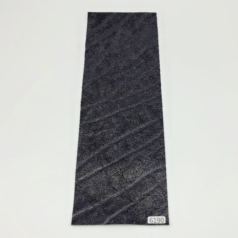 ゾウ革【33×11cm/0.7mm】ブラック/ツヤ有/Sランク/z6190