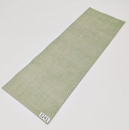 ヘビ革/ボア【33×11cm/0.4mm】デニム調ペールホワイト/Aランク/h3241