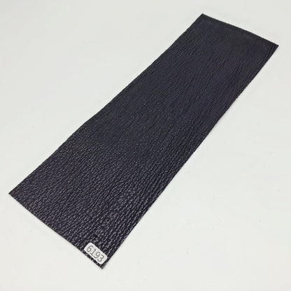 サメ革【33×11cm/0.7mm】ブラック/ツヤ弱/Sランク/s6193