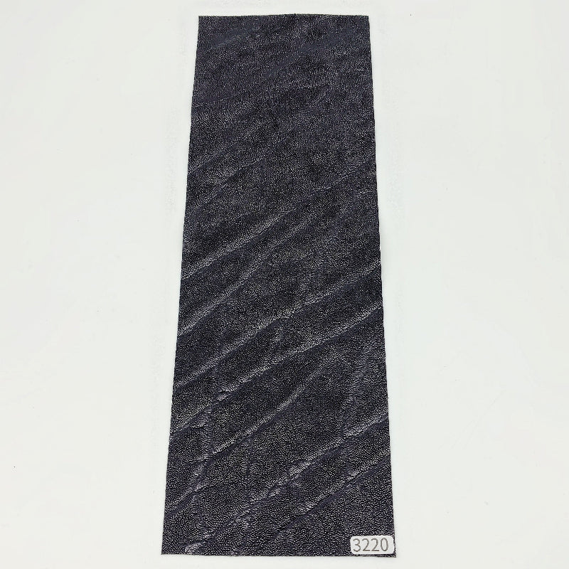 ゾウ革【33×11cm/0.7mm】ブラック/ツヤ有/Sランク/z3220