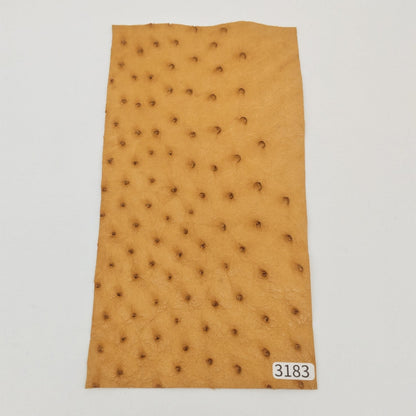オーストリッチ革【11×21cm/0.6mm】マリーゴールド/特Sランク/d3183