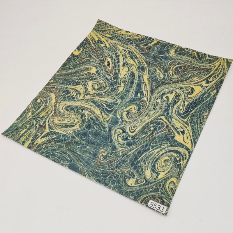 ヘビ革/Dパイソン【24×22cm/0.6mm】京都墨流し染/Sランク/h8533