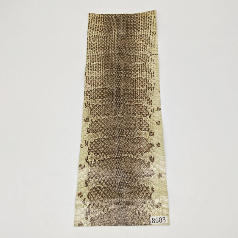 ヘビ革/ウォータースネーク【33×11cm/0.2mm】ナチュラル/ツヤ強/Sランク/h8603