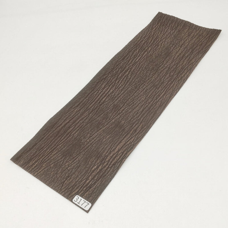 サメ革【33×11cm/0.8mm】濃茶/デニム調加工/Sランク/s3177