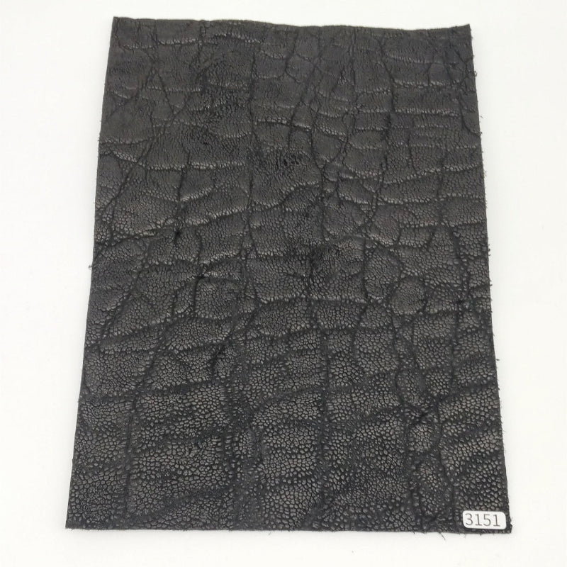 ゾウ革【A4/2.9mm】ブラック/ツヤ弱/Sランク/z3151