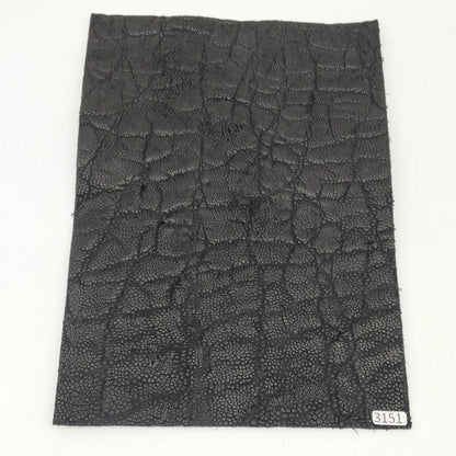 ゾウ革【A4/2.9mm】ブラック/ツヤ弱/Sランク/z3151