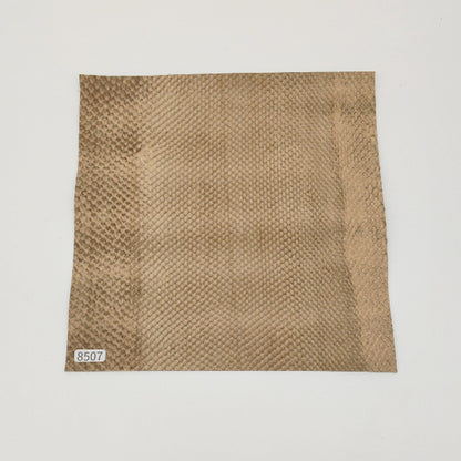 ヘビ革/ボア【21×21cm/0.7mm】デニム調カーキブラウン/Aランク/h8507