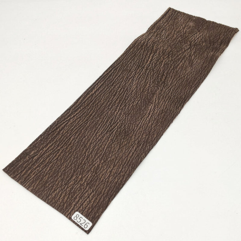 サメ革【33×11cm/0.8mm】濃茶/デニム調加工/Aランク/s8526