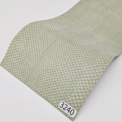 ヘビ革/ボア【33×11cm/0.5mm】デニム調ペールホワイト/Aランク/h3240