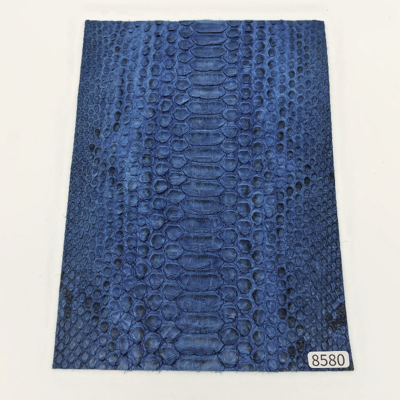 ヘビ革/Dパイソン【A5/0.8mm】天然藍染/Sランク/h8580