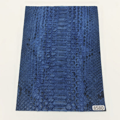 ヘビ革/Dパイソン【A5/0.8mm】天然藍染/Sランク/h8580