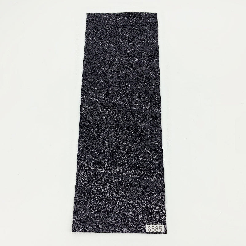 ゾウ革【31×10.5cm/0.7mm】ブラック/ツヤ有/Sランク/z8585