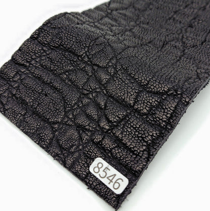 ゾウ革鼻部【11×21cm/2.5mm】ブラック/マット/Sランク/z8546