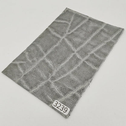 ゾウ革【ハガキ/2.0mm】グレー/マット/Sランク/z3239