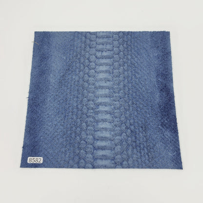 ヘビ革/Dパイソン【21×21cm/1.0mm】天然藍染/Sランク/h8582