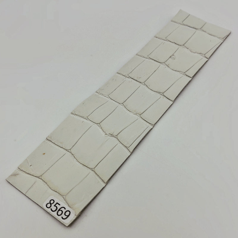 ワニ革/ナイルクロコ【5×21cm/1.5mm】染色用下地革/ハギレ付/Aランク/w8569