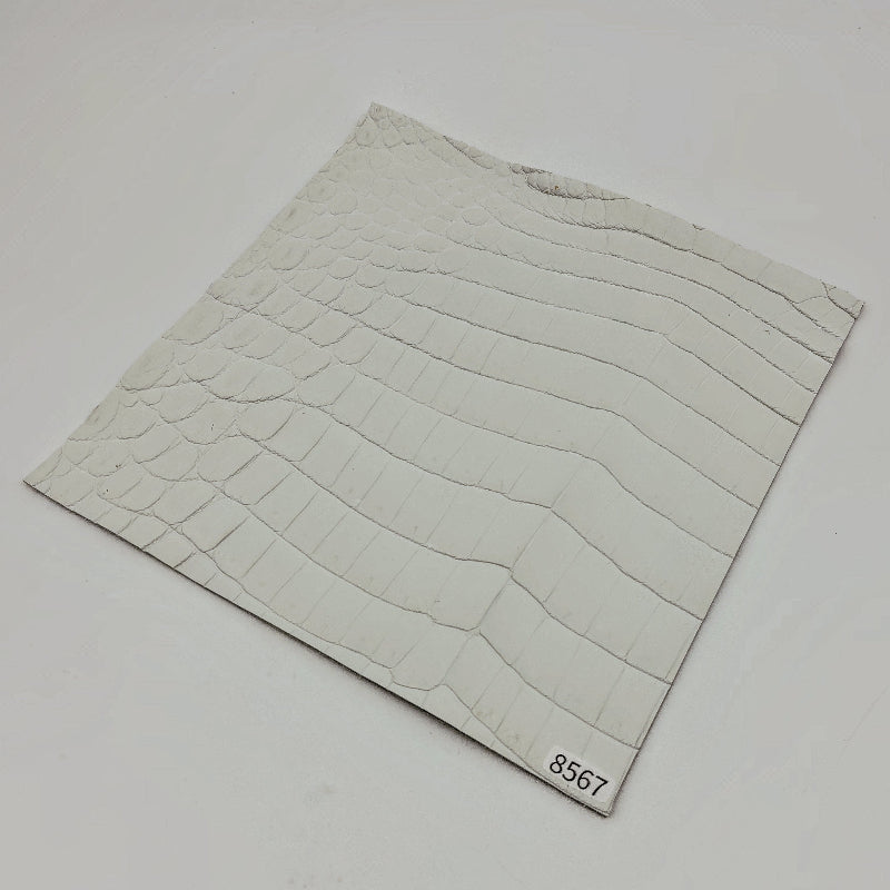 ワニ革/ナイルクロコ【21×21cm/1.5mm】染色用下地革/ハギレ付/Sランク/w8567