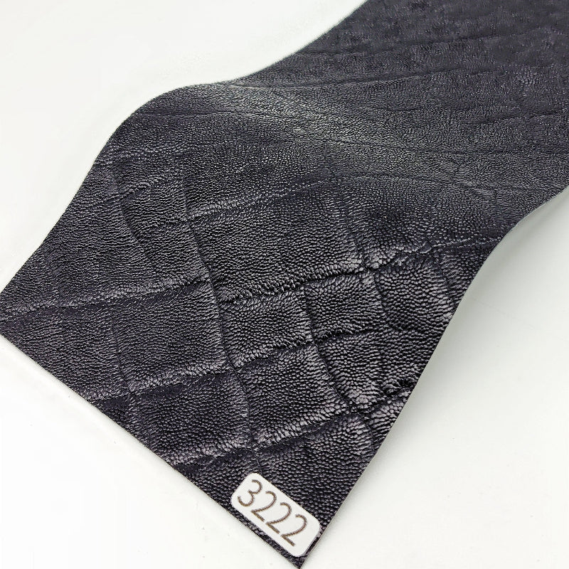 ゾウ革【33×11cm/0.7mm】ブラック/ツヤ有/Sランク/z3222