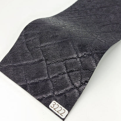ゾウ革【33×11cm/0.7mm】ブラック/ツヤ有/Sランク/z3222